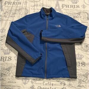 The North Face Sz. S Apex Chromium Jacket Blue Gray Thermal Lined Full Zip